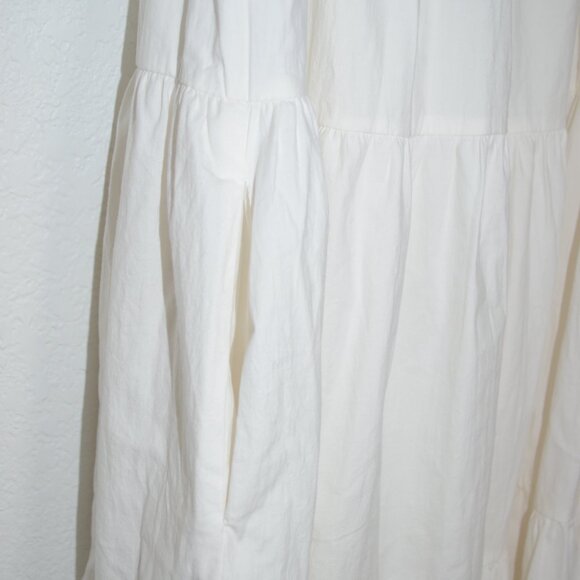 POMANDER PLACE Tuckernuck White Sleeveless Carmen Maxi Dress w Pockets L NWT - Picture 6 of 16